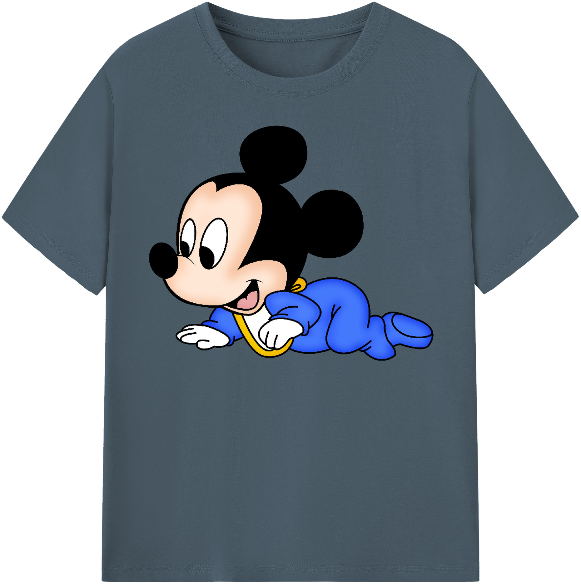 （画像用） ミッキーマウス Mickey Mouse 綿100％半袖Tシャツ（フロントプリント）